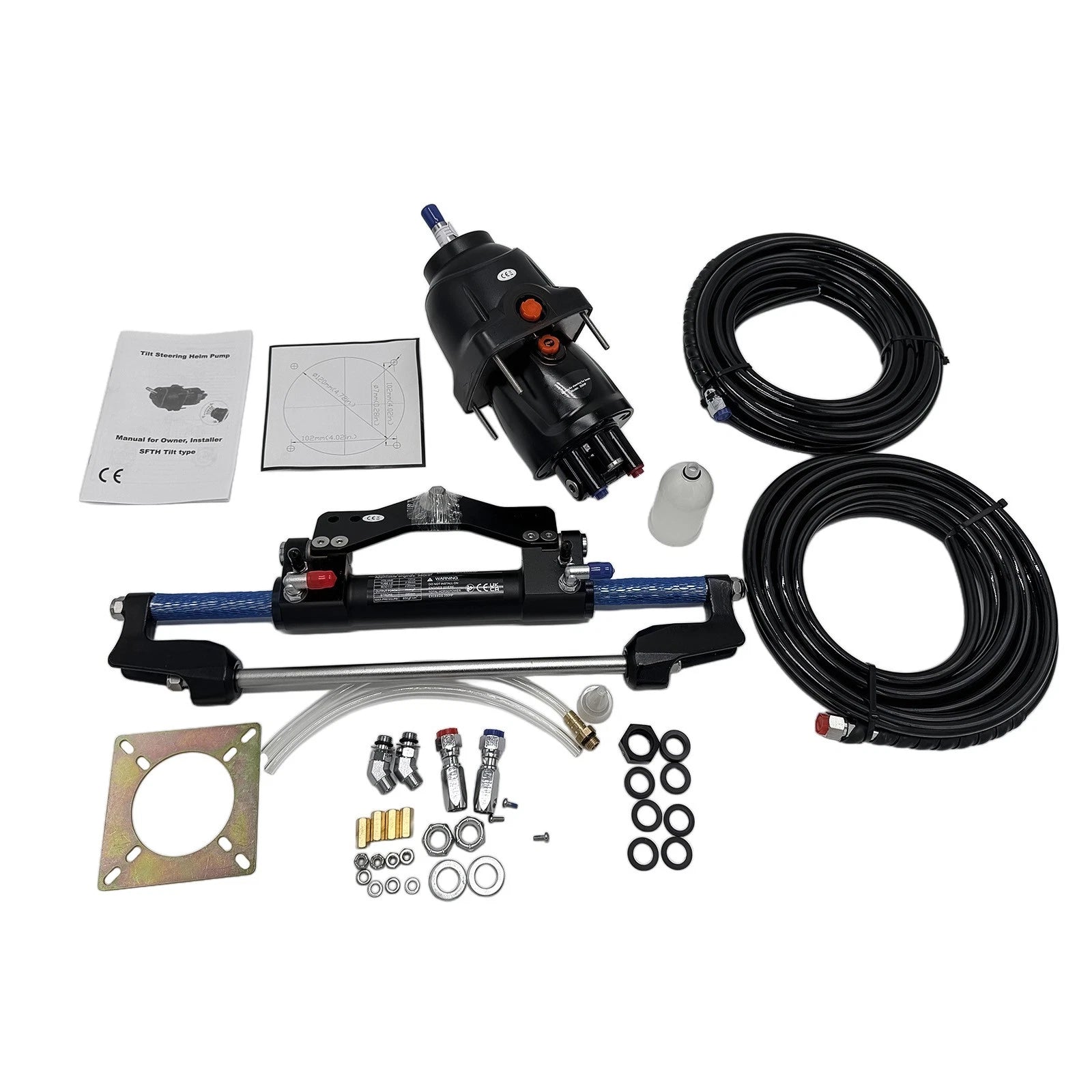 Tilt Helm Hydraulic Steering Kit for Cruisers Runabouts (350 HP)