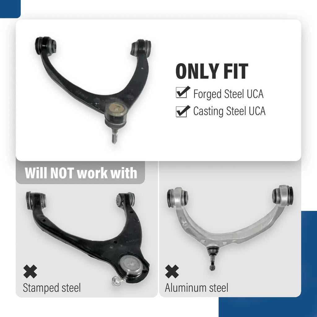 Set of 2 Front Upper Control Arms for Silverado Sierra 2007–2018 2WD 4WD Steel