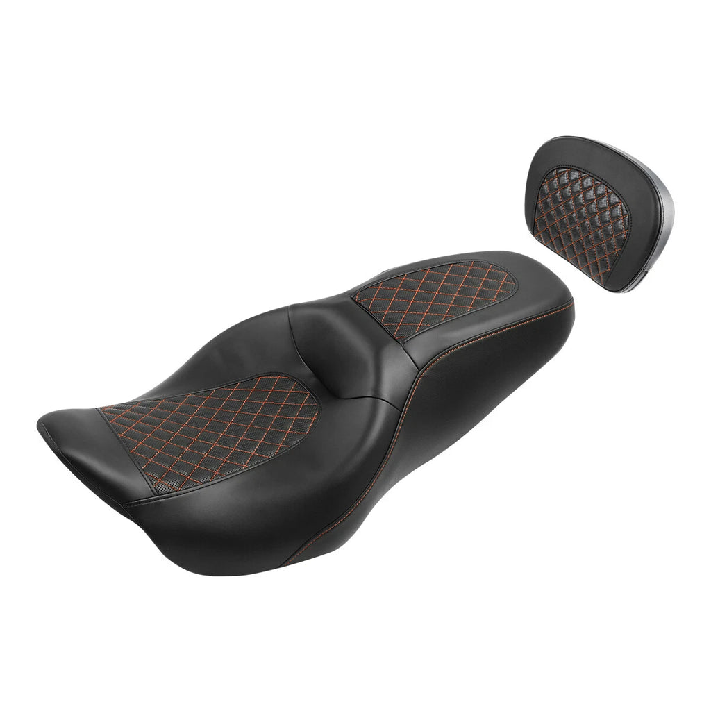Driver Passenger Seat & Backrest for Harley Touring Road King Glide (2009–2023)