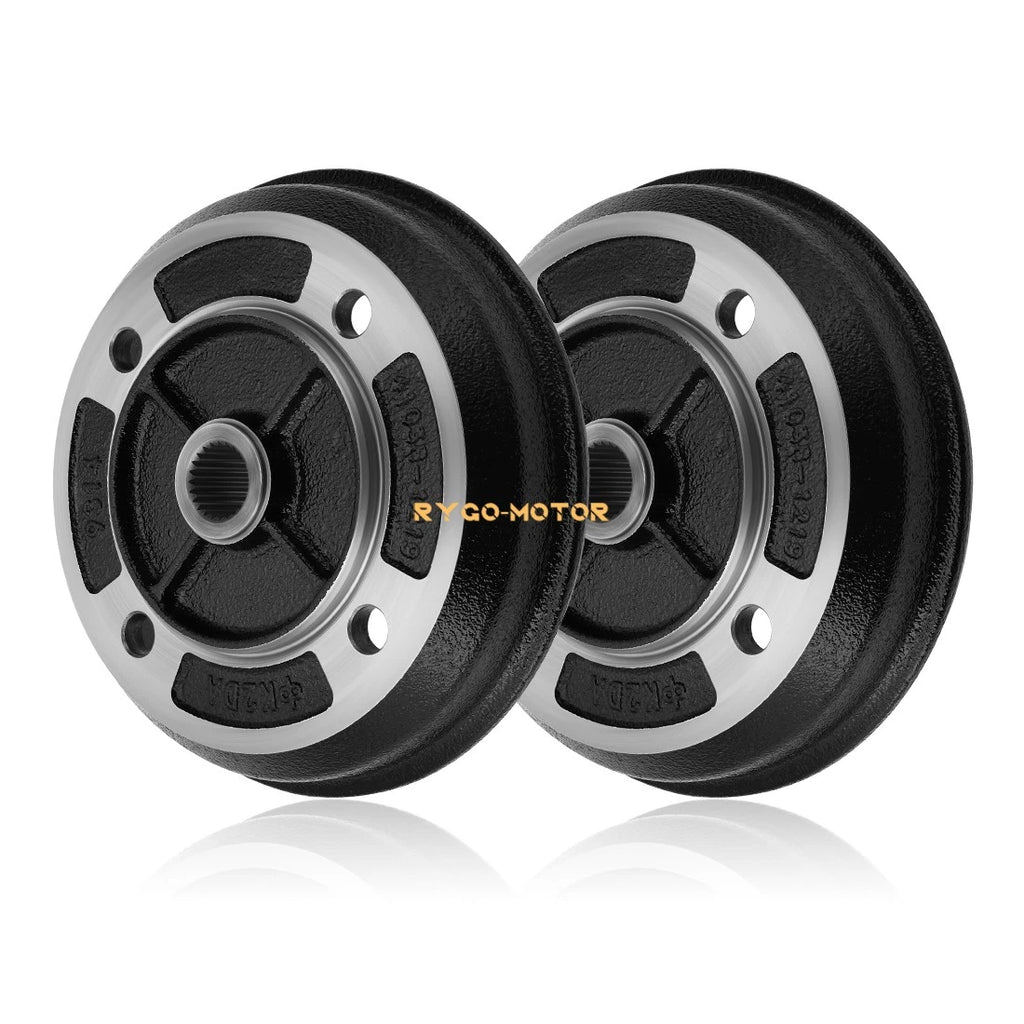 2 Rear Brake Drums with Bearing for Kawasaki Mule (41038-1226)