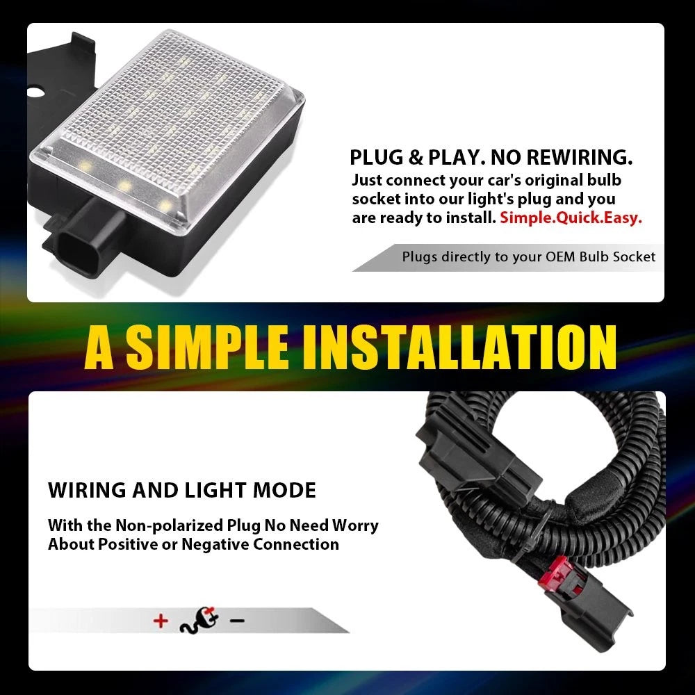 Underhood Courtesy Light with Wiring Harness for Dodge RAM 1500 2500 3500