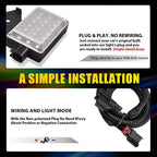 Underhood Courtesy Light with Wiring Harness for Dodge RAM 1500 2500 3500