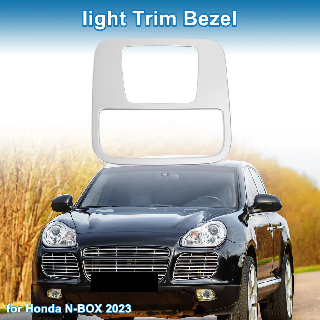 Front Row Light Trim Bezel for Honda N-BOX (2023) Silver Tone
