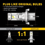 2X H13 9008 LED Headlight Bulb 6500K for Ford F-150 (2004–2014)