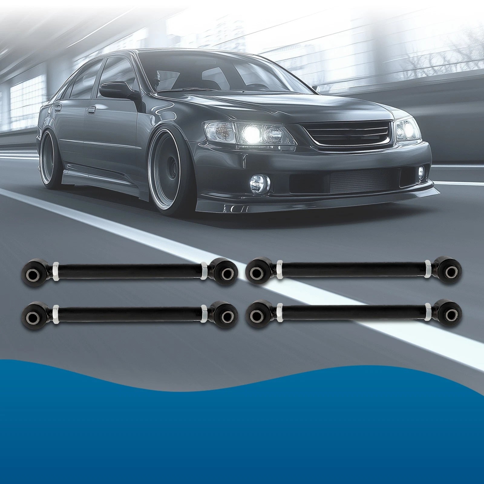 Set of 4 Rear Lower Camber Control Arms for Honda Accord (2003–2007)
