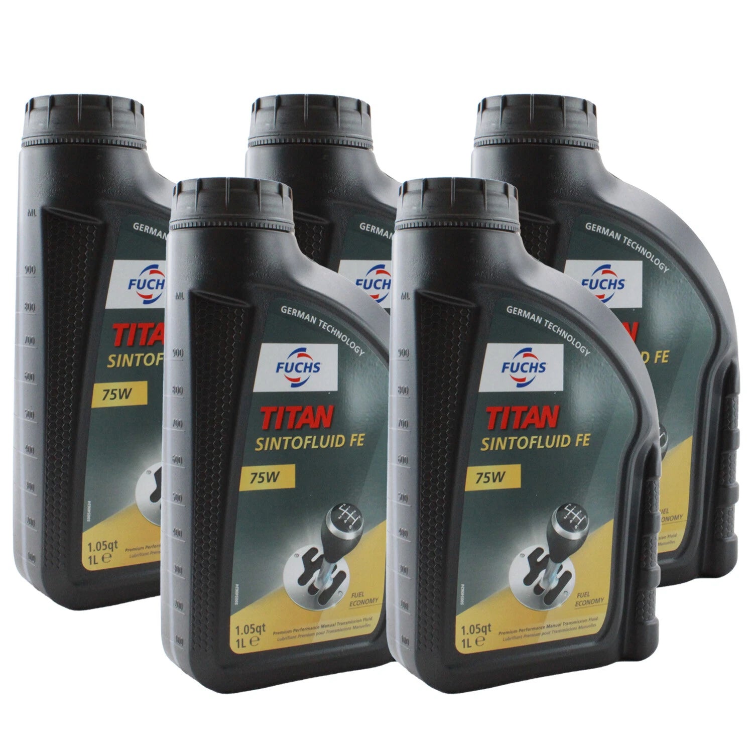 5 Liter Fuchs TITAN SINTOFLUID FE SAE 75W Manual Transmission Fluid (5 x 1L)