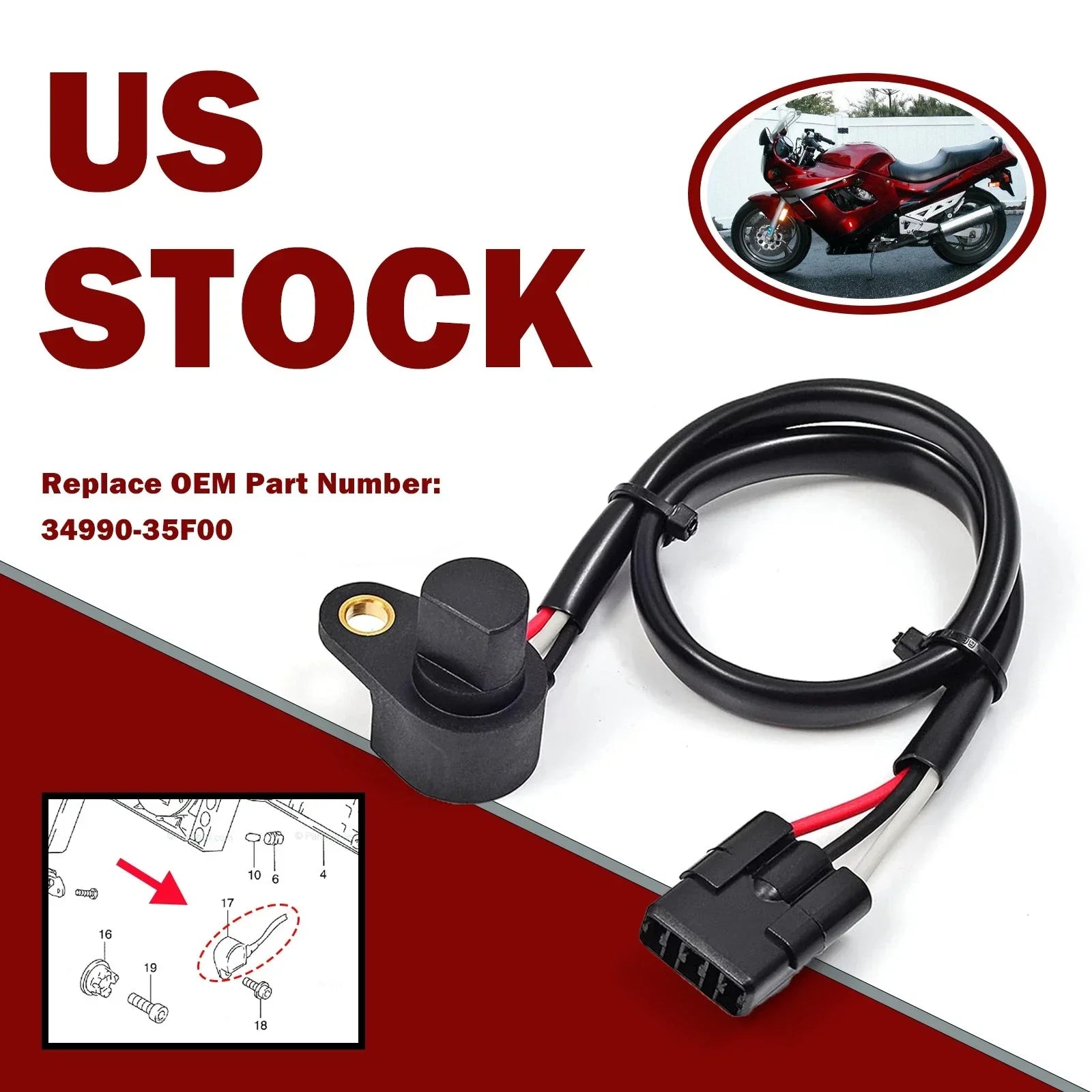 Speedometer SPEED SENSOR for SUZUKI GSXR600/750/1000
