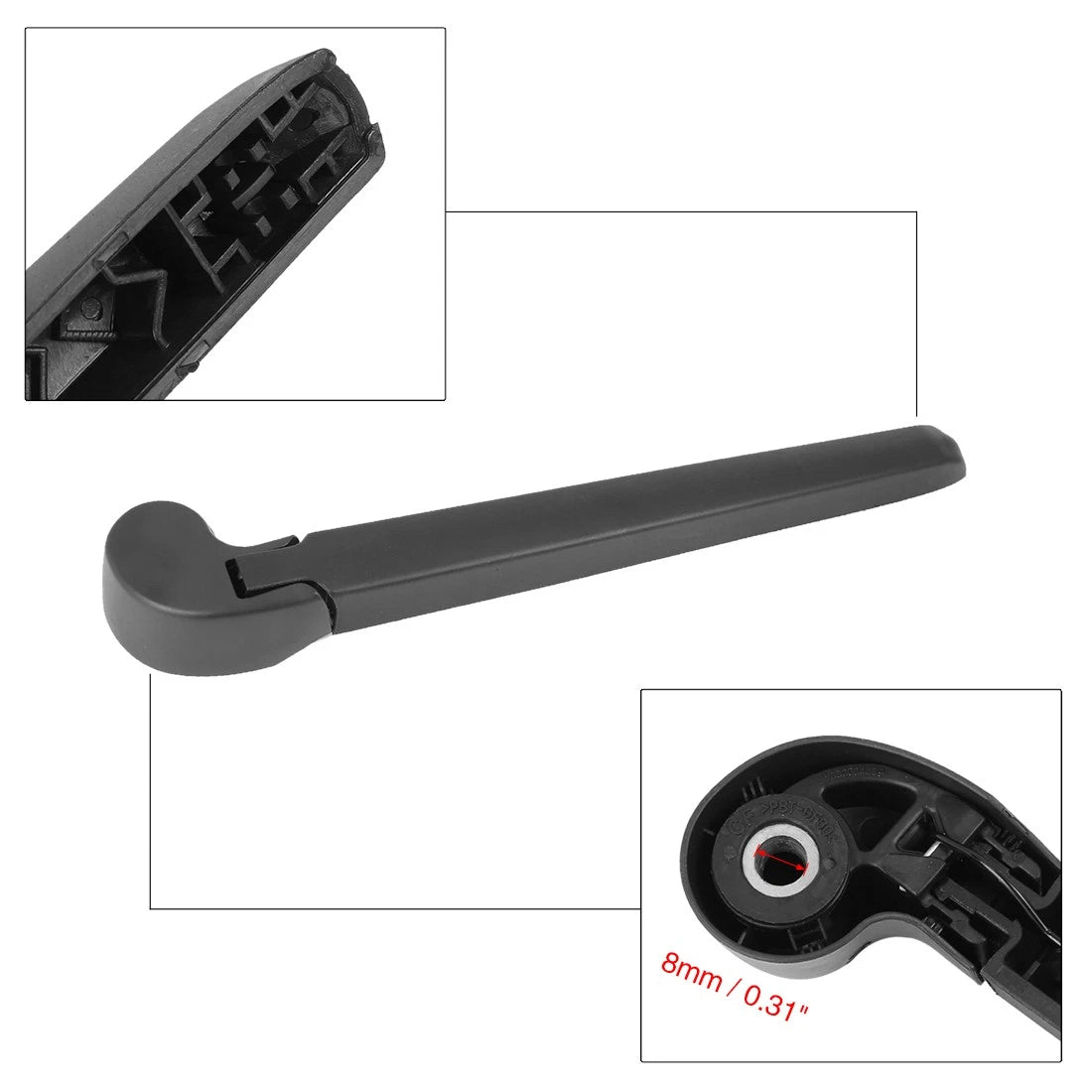 Set of 2 Rear Windshield Wiper Blade Arms for Audi A3 (2013–2017) 350mm