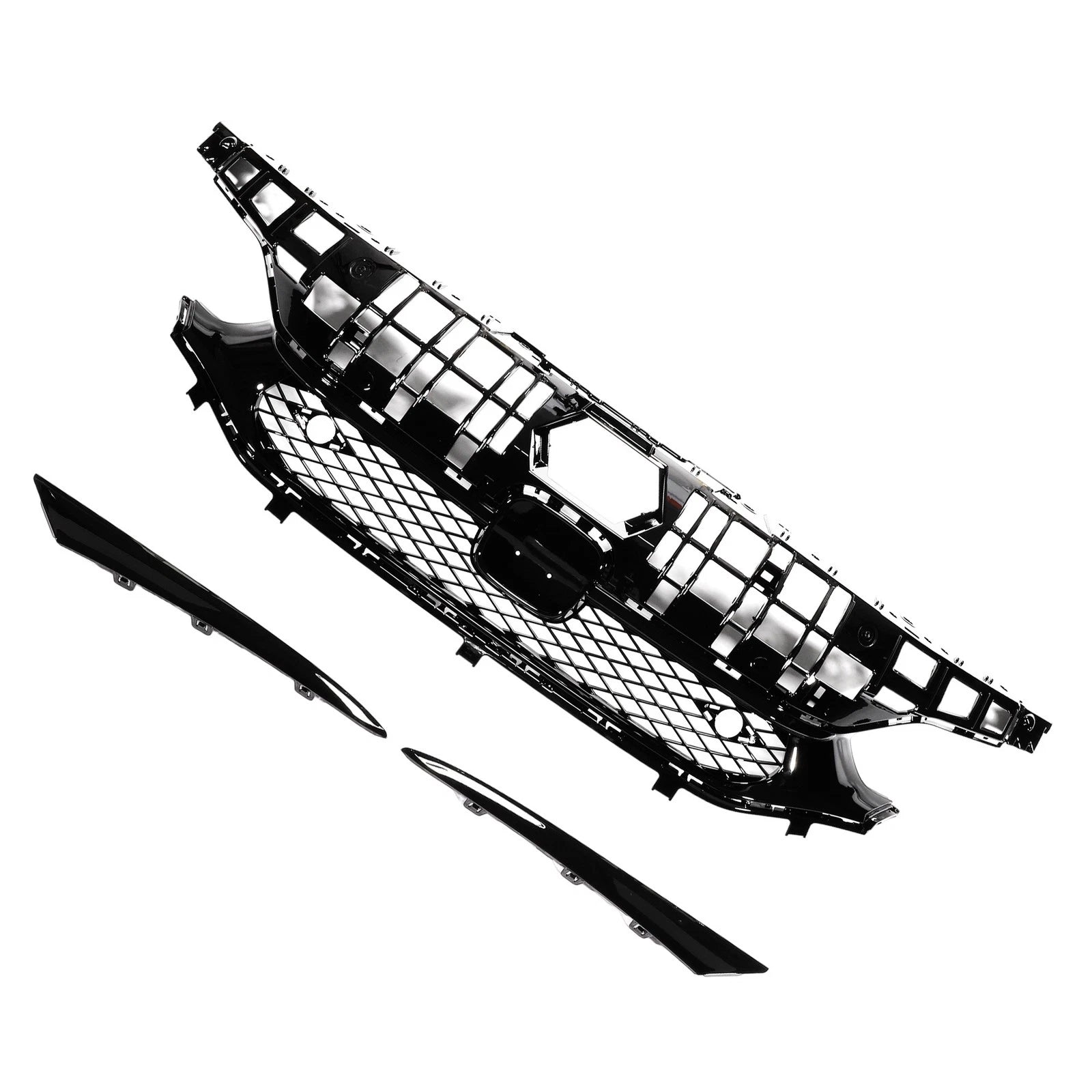 Front Hood Bumper Grille for Honda Civic (2016–2021) Rock Style with Hole