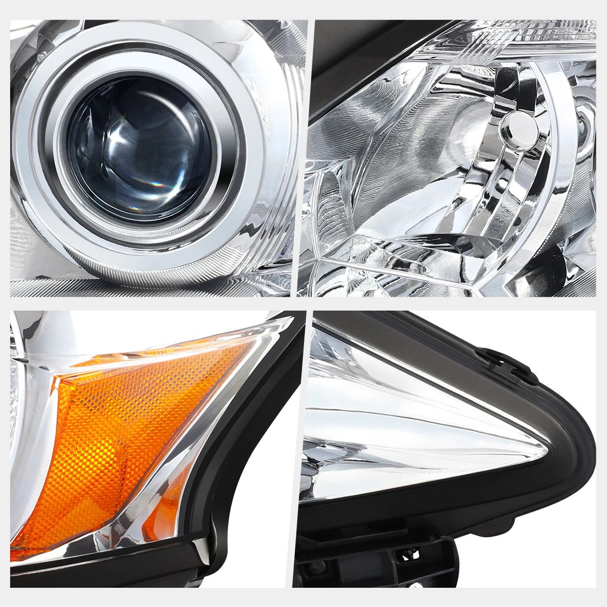 Left Side Black Amber LED Projector Headlight for GMC Acadia (2013–2016)