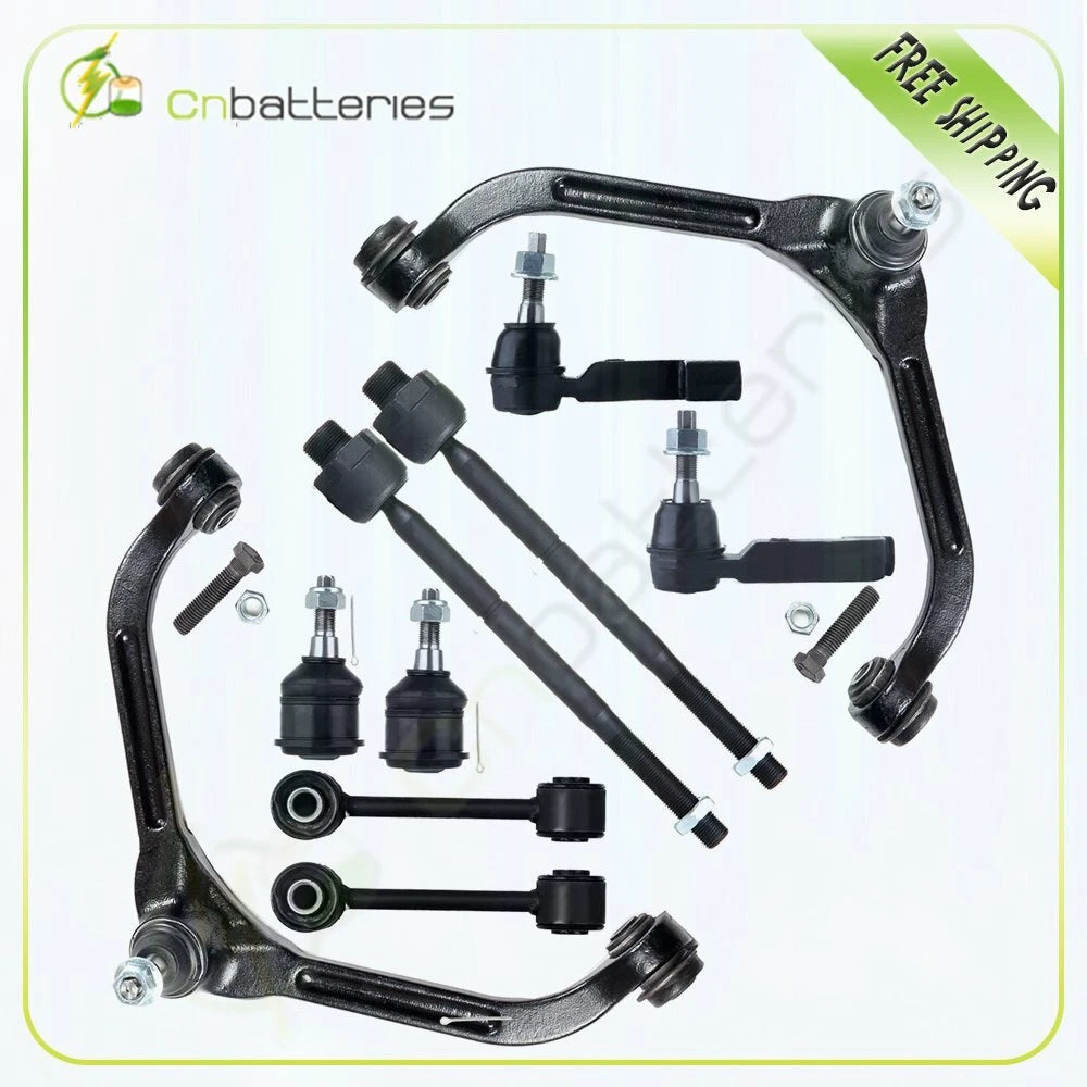 10pc Front Control Arms Ball Joints Tie Rods Kit for Jeep Liberty (2002–2004)