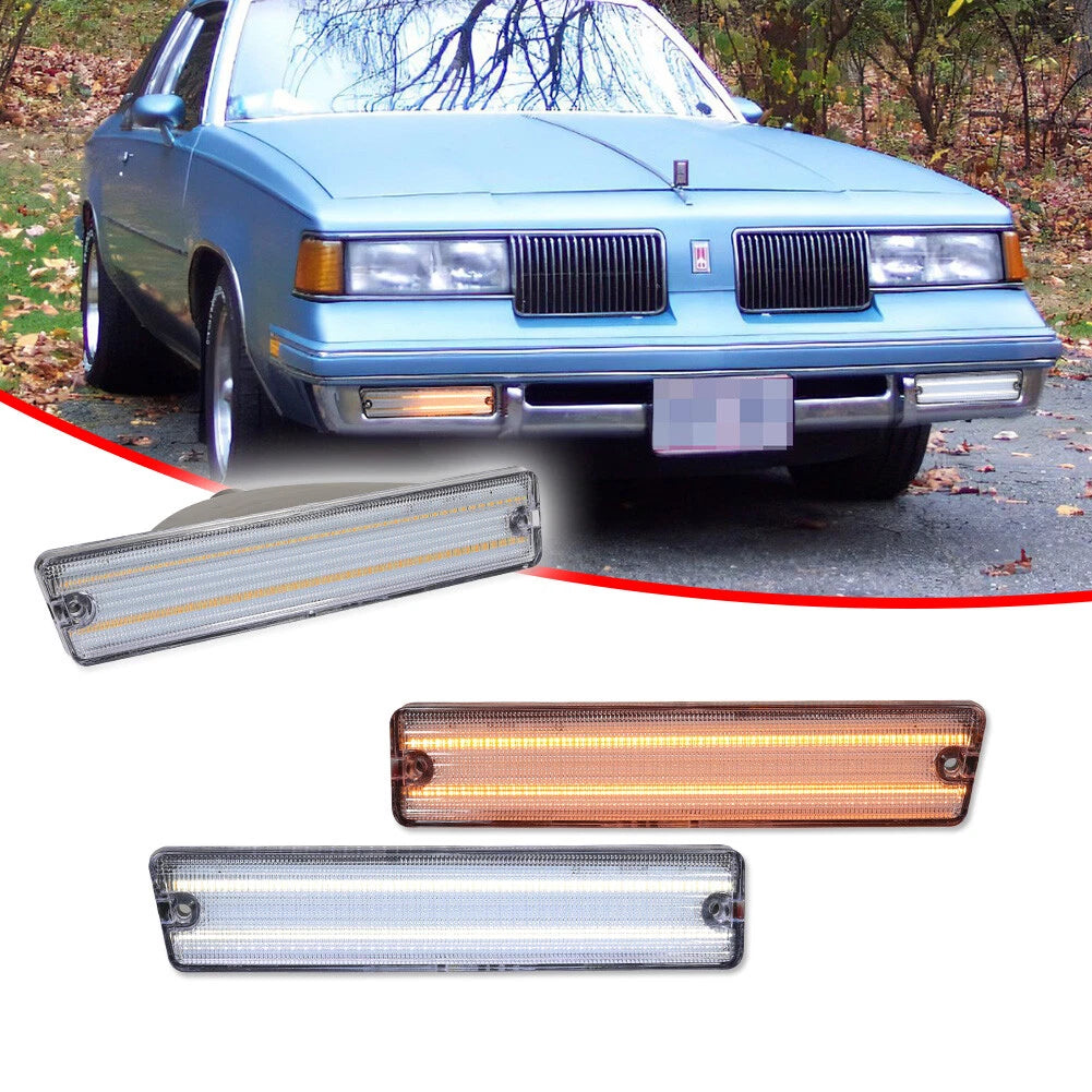 Clear Switchback LED Turn Signal Lights for Oldsmobile Cutlass Supreme (1981–1988)