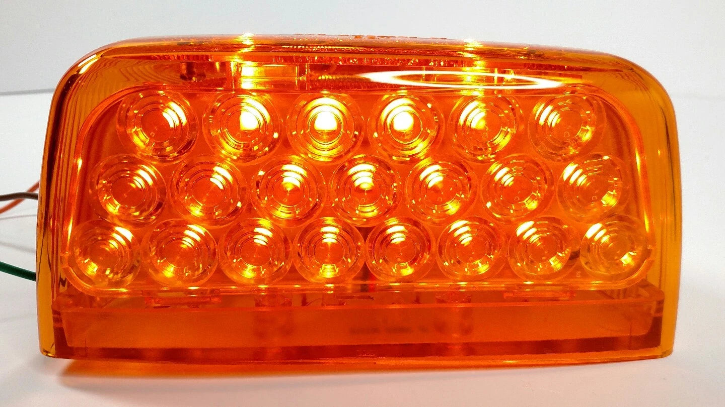 LED Turn Signals w Amber Lenses for Peterbilt 378 379 (2003–2012)