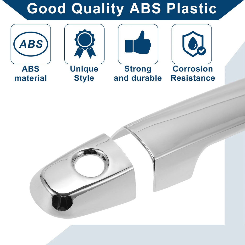 Car Door Handle Cover Trim for Toyota Corolla Sedan (2003–2010) Silver Tone