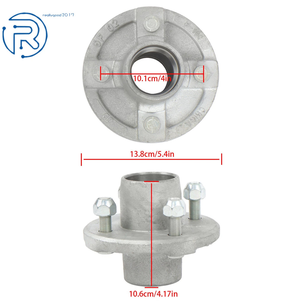 Set of 4 Galvanized Trailer Hub Bearings for 2000 lbs Axle (1" or 1-1/16")