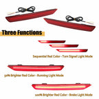 Red LED Rear Bumper Reflector Tail Lights for Honda Odyssey (2011–2017)