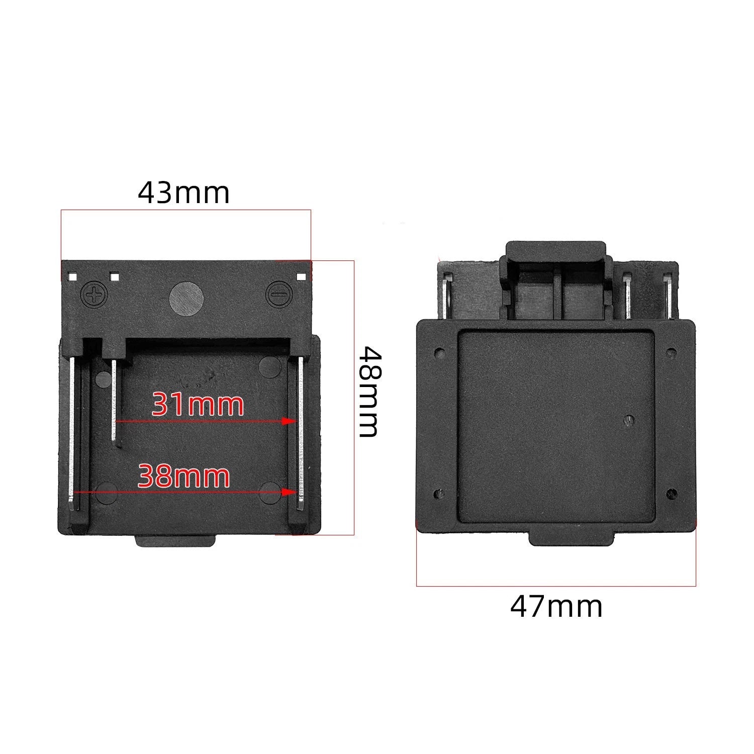 2X Battery Connector Terminal Block for BL1830 BL1430 BL1860 Tools (43x48mm)
