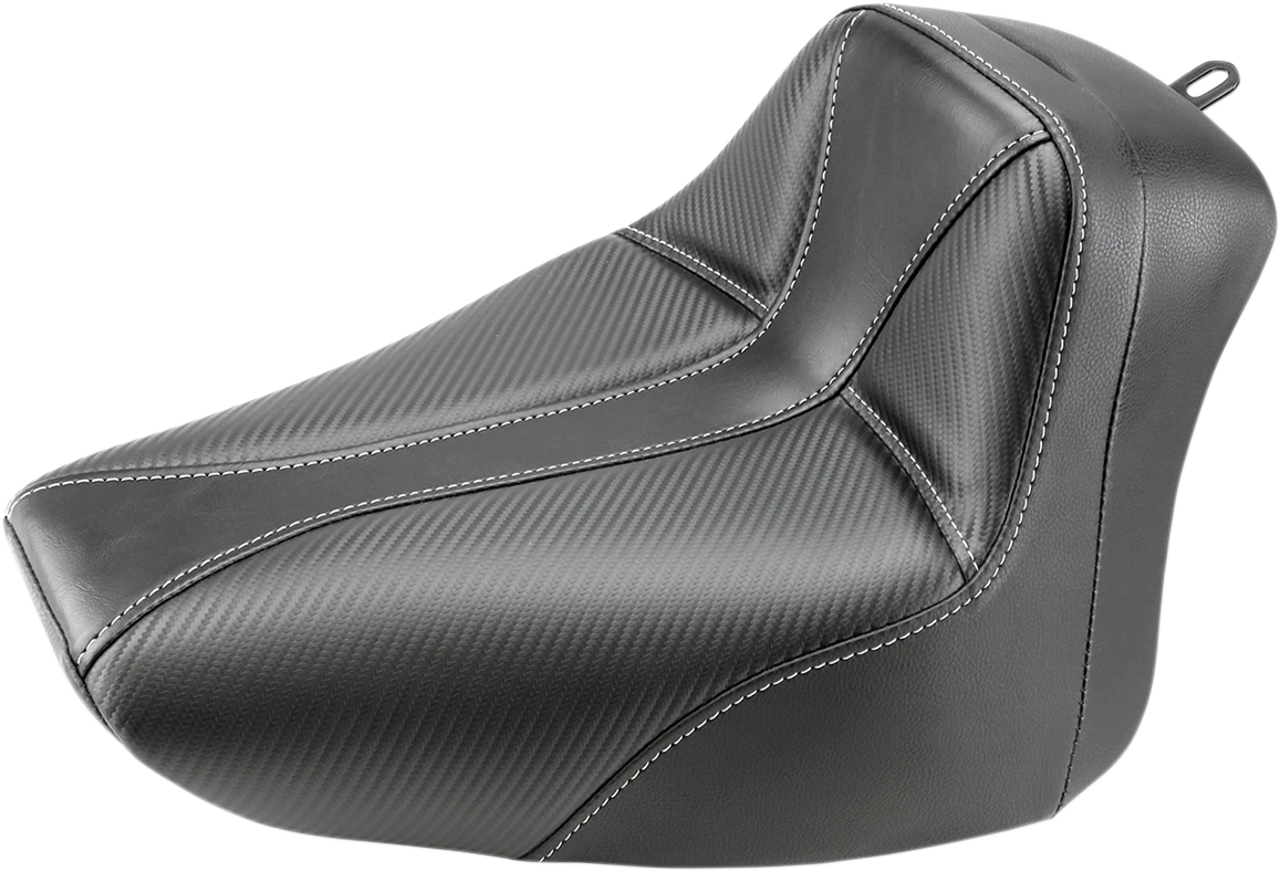 Saddlemen Dominator Solo Seat for Harley FLS/FXS (2018–2023) - Black/Gray Stitching