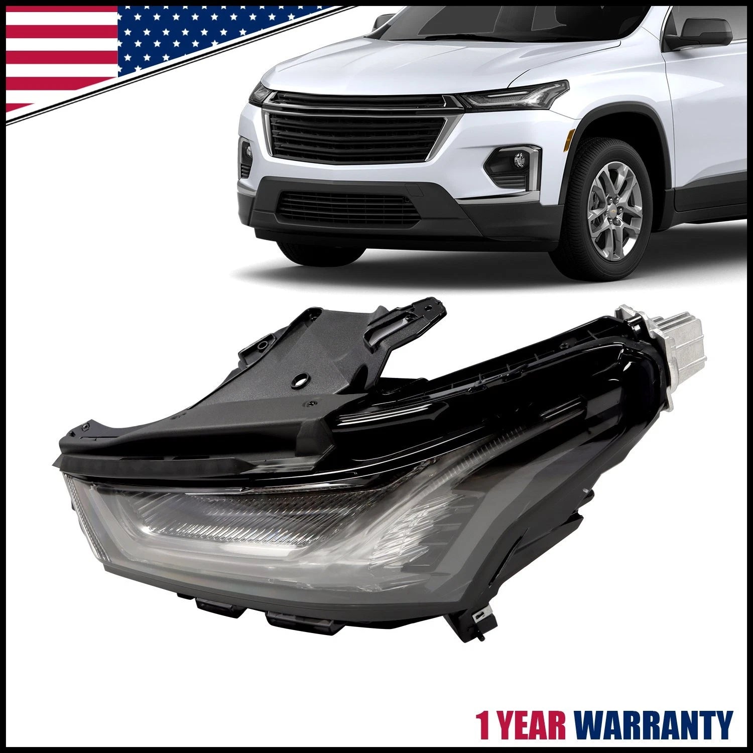 LH Fog Light Daytime Running Light Assembly for Chevrolet Traverse (2022–2023)