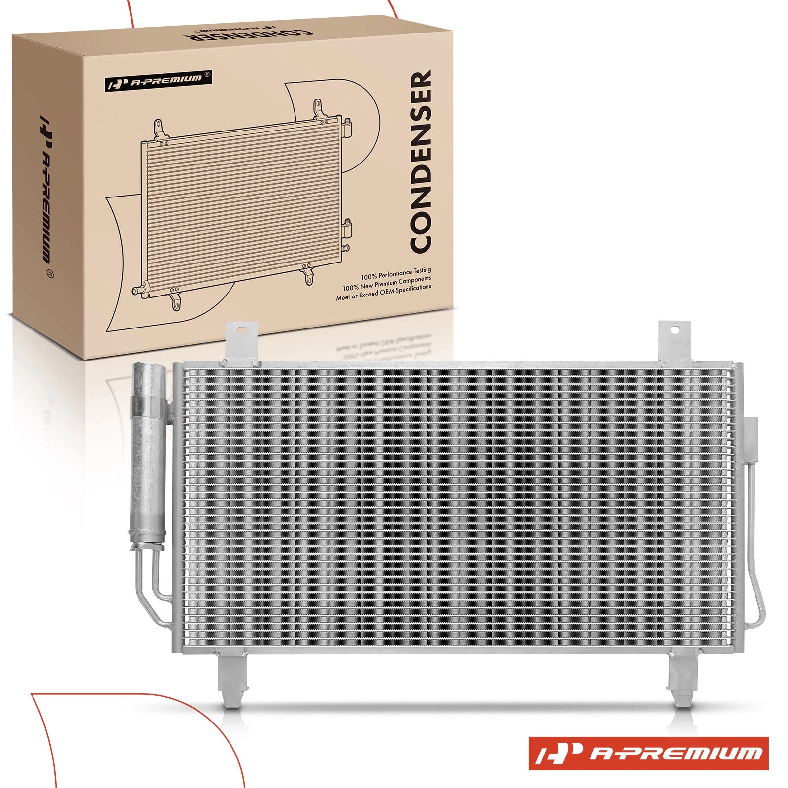A/C Condenser with Receiver Drier & Bracket for Mitsubishi 