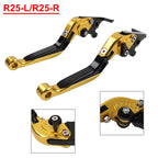 CNC Extendable Brake Clutch Levers for Yamaha YZF R3 R25 MT-03 (2015–2023) Gold
