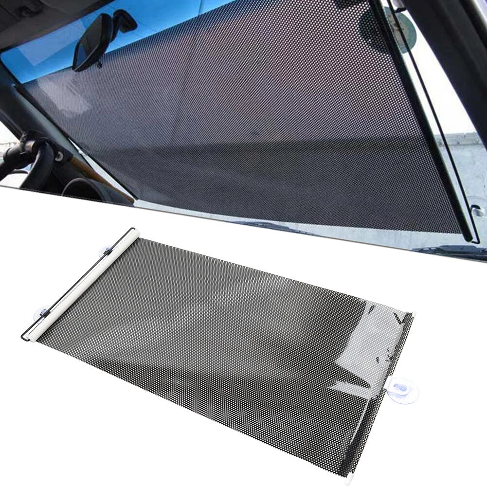 Retractable Black Windshield Sun Shade Protector for Car