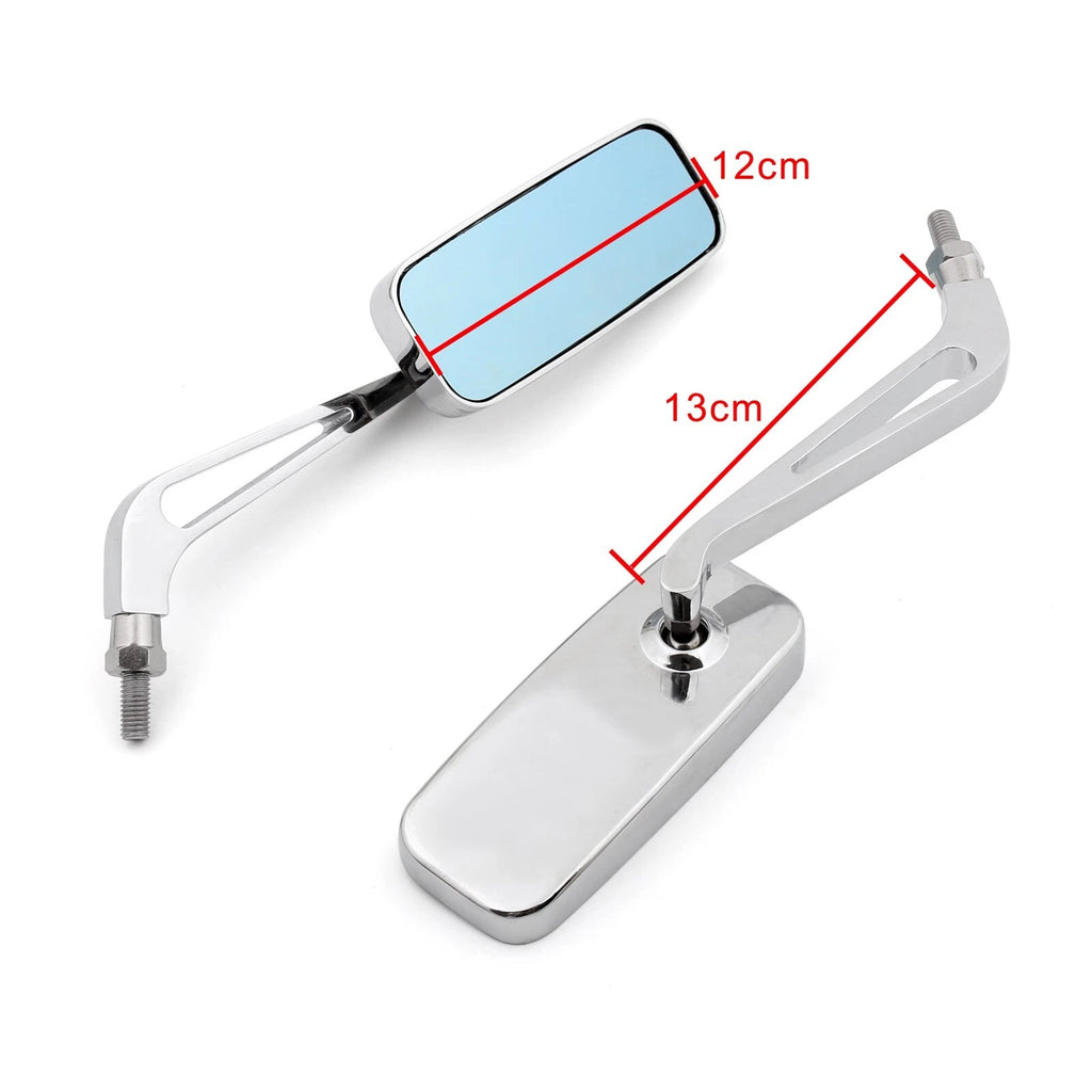 Set of 2 Universal 8mm 10mm Motorcycle Rearview Side Mirrors for Honda Kawasaki