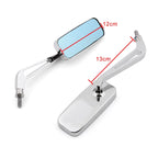 Set of 2 Universal 8mm 10mm Motorcycle Rearview Side Mirrors for Honda Kawasaki