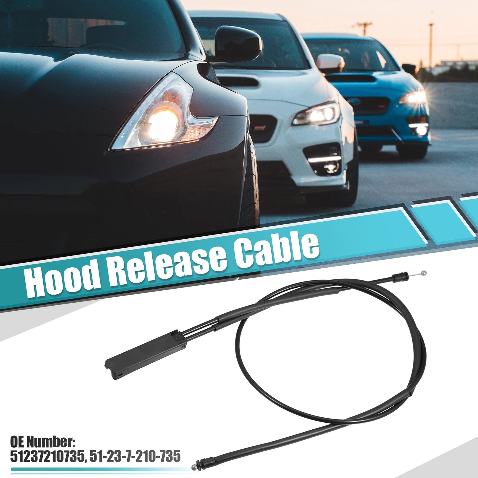 Hood Release Cable for BMW X3 X4 (2011–2020) 51237210735 51-23-7-210-735