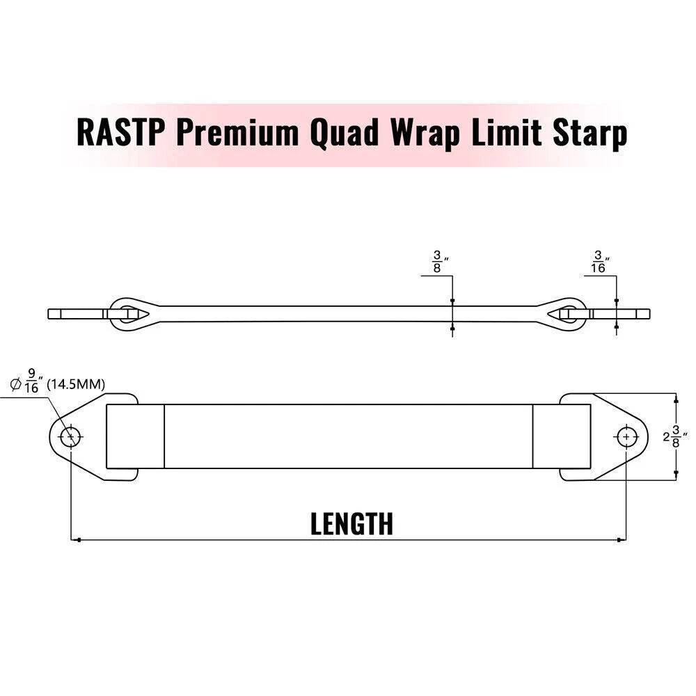 Off-Road Suspension Limit Strap for ATV UTV (10" - 26")