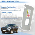 Left Side Sun Visor for Lexus GX460 (2010–2023) No. 74320-60D22-A0 Gray