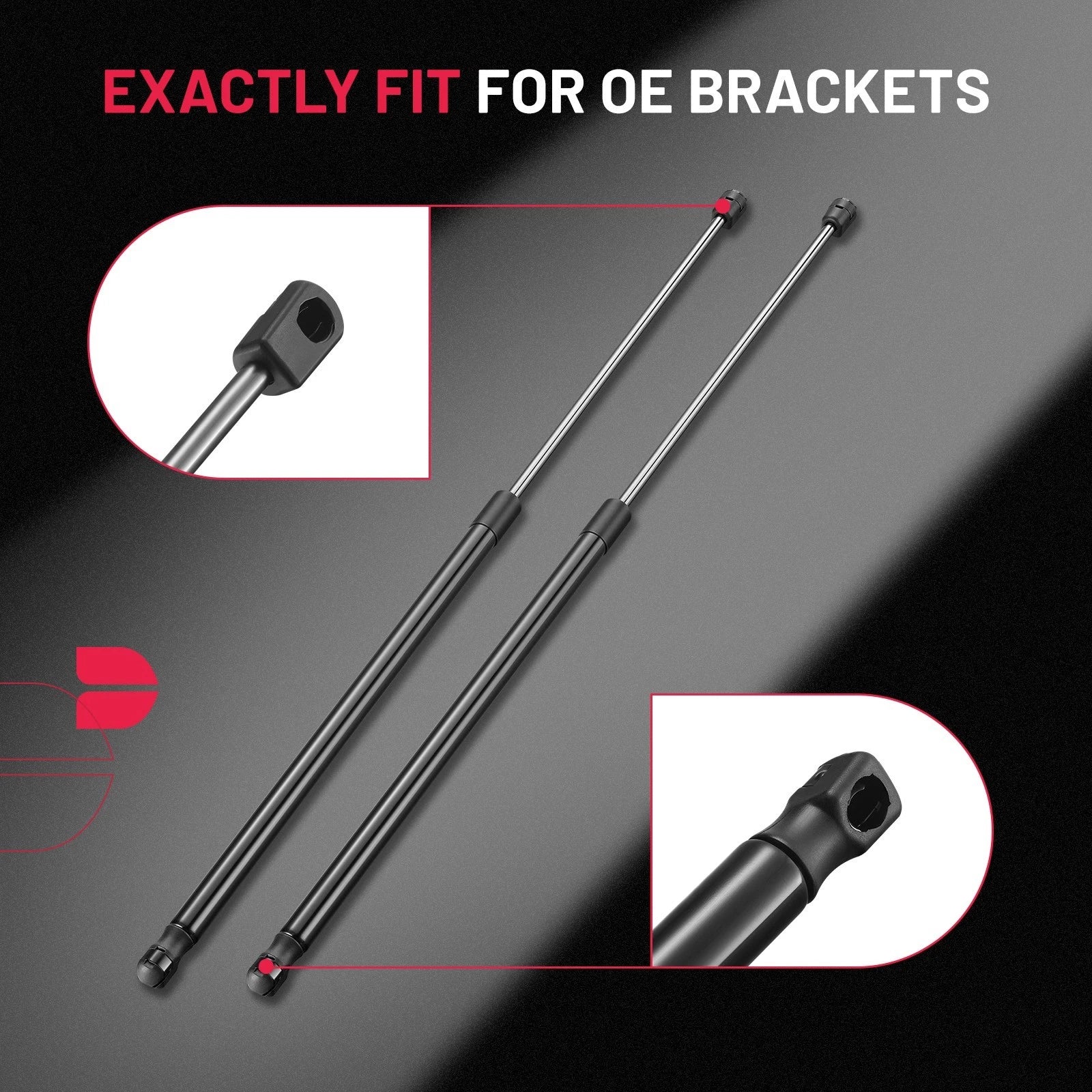 Gas Spring Strut Set of 2 for Lift Support 28 inch (70–312N) (2010–2012)