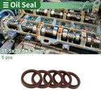 Set of 5 Oil Seal Rotary Shaft Seal FKM Rubber 31.5x39.5x5.5mm