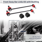 Set of 2 Front Stabilizer Bar Links with Bushings for Mazda 3 (2004–2009) No.K80235