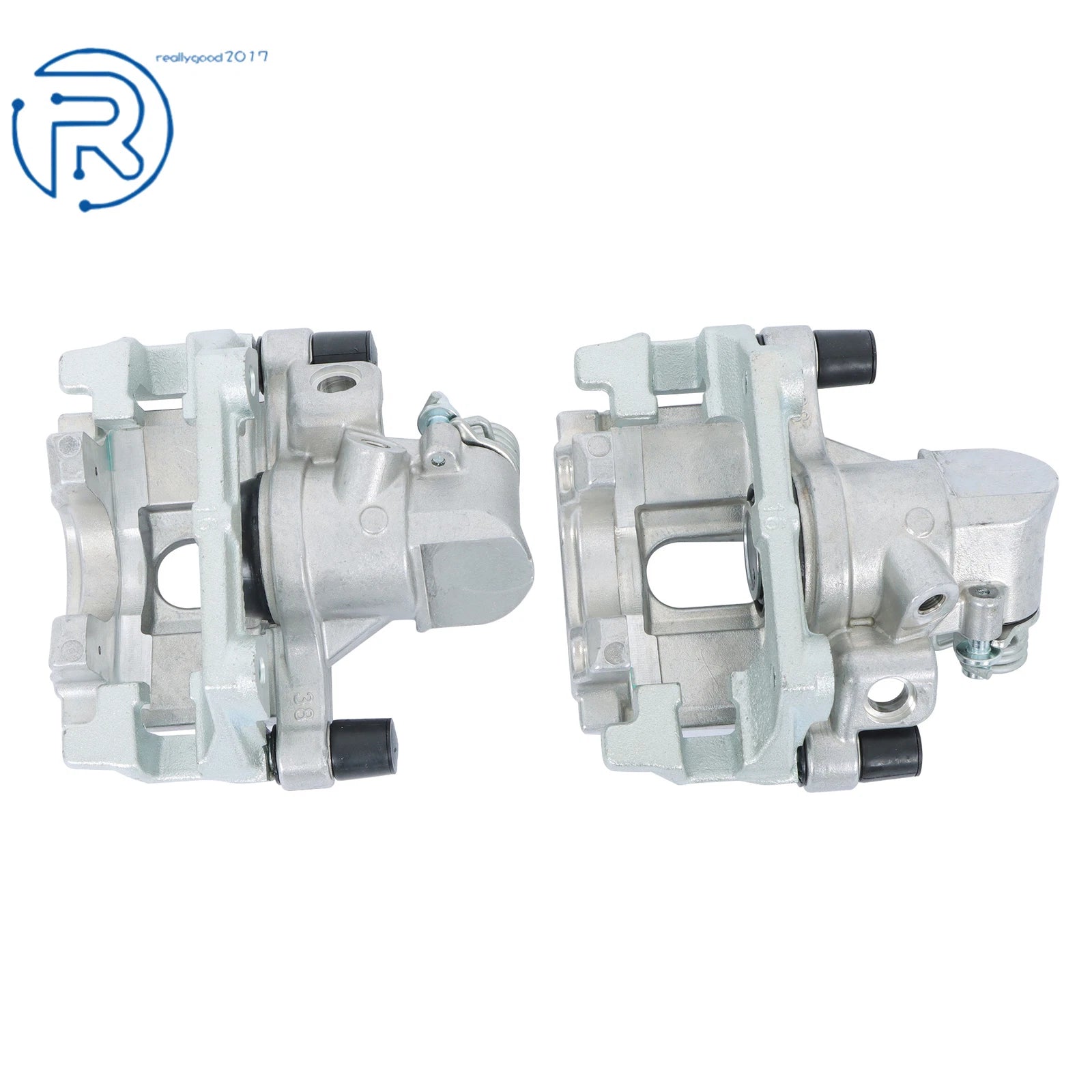 2X Rear Brake Calipers w/ Bracket for Mazda 3 (2004–2008) Volvo S40 V50 C30 C70 (2006–2013)