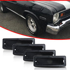 Set of 4 Smoked Lens Side Marker Lights for Chevy Nova (1970–1974)