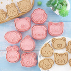 8 Piece Animal-Shaped Cookie Cutters for Baking