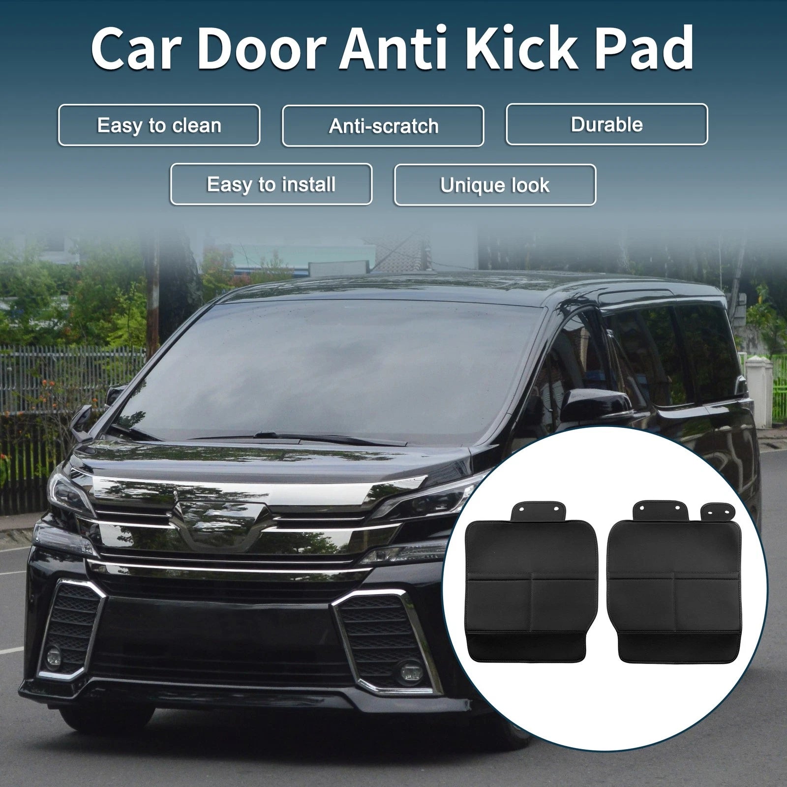 Set of 2 Car Door Anti Kick Pad Stickers for Toyota Vellfire Alphard (40 Series)