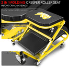 2-in-1 Rolling Creeper for Universal Use (40"x 4.7"x 17.3", 330lbs Capacity)