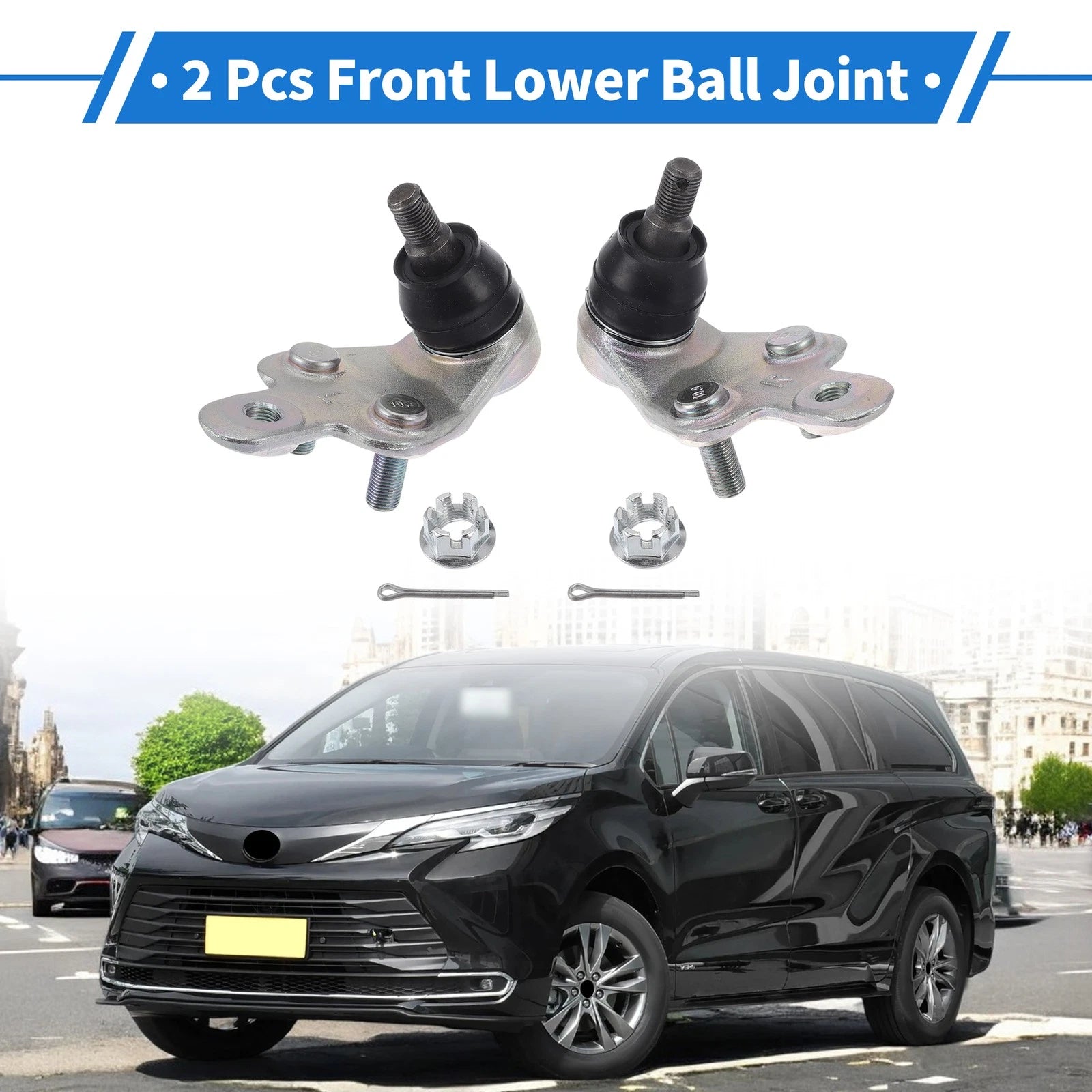 2X Front Lower Ball Joints for Toyota Avalon (2005–2018) No. 4334009130/4333009710