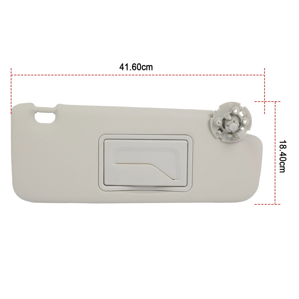 Right Side Sun Visor for Chevrolet Cruze (2016–2017) Gray, 3 Screw Holes