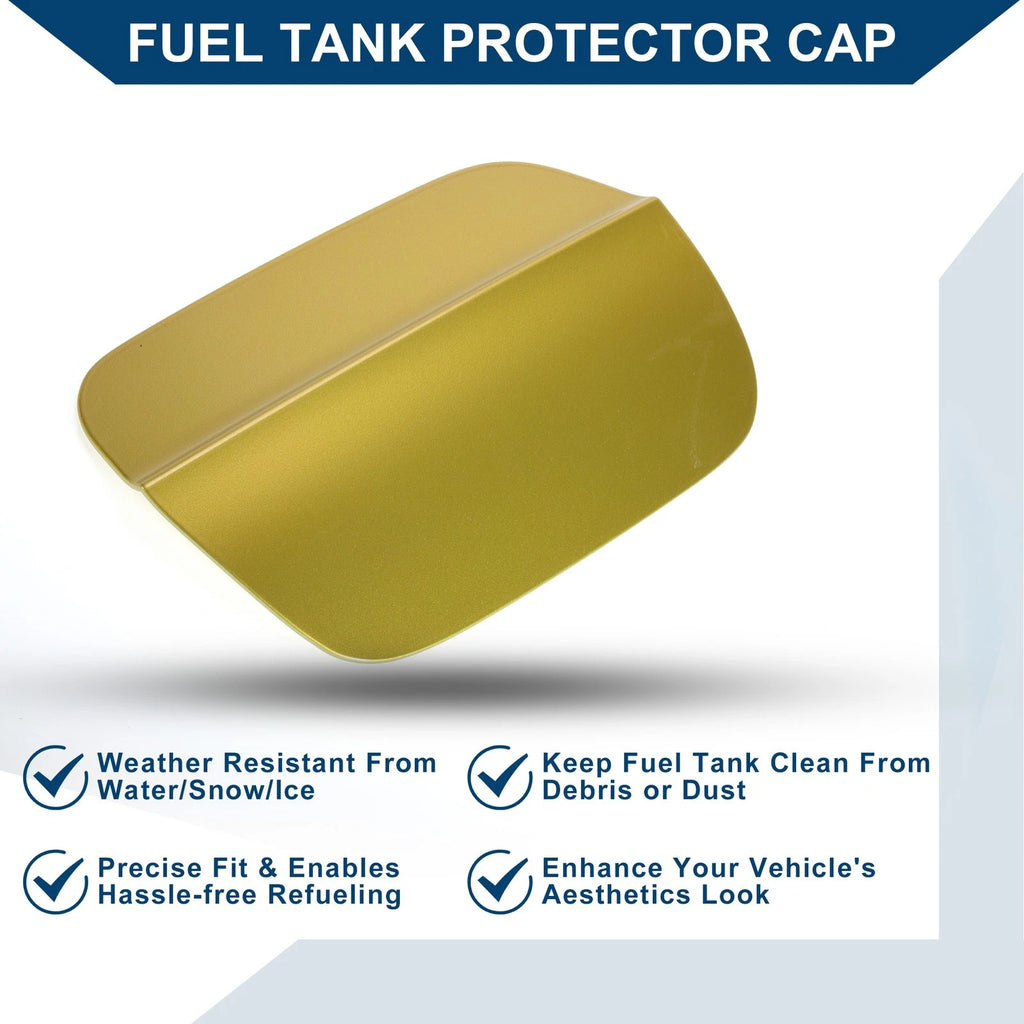 Fuel Tank Door Cap for Volkswagen CC (2019–2021) Fuel Filler Flap Cover Gold Tone