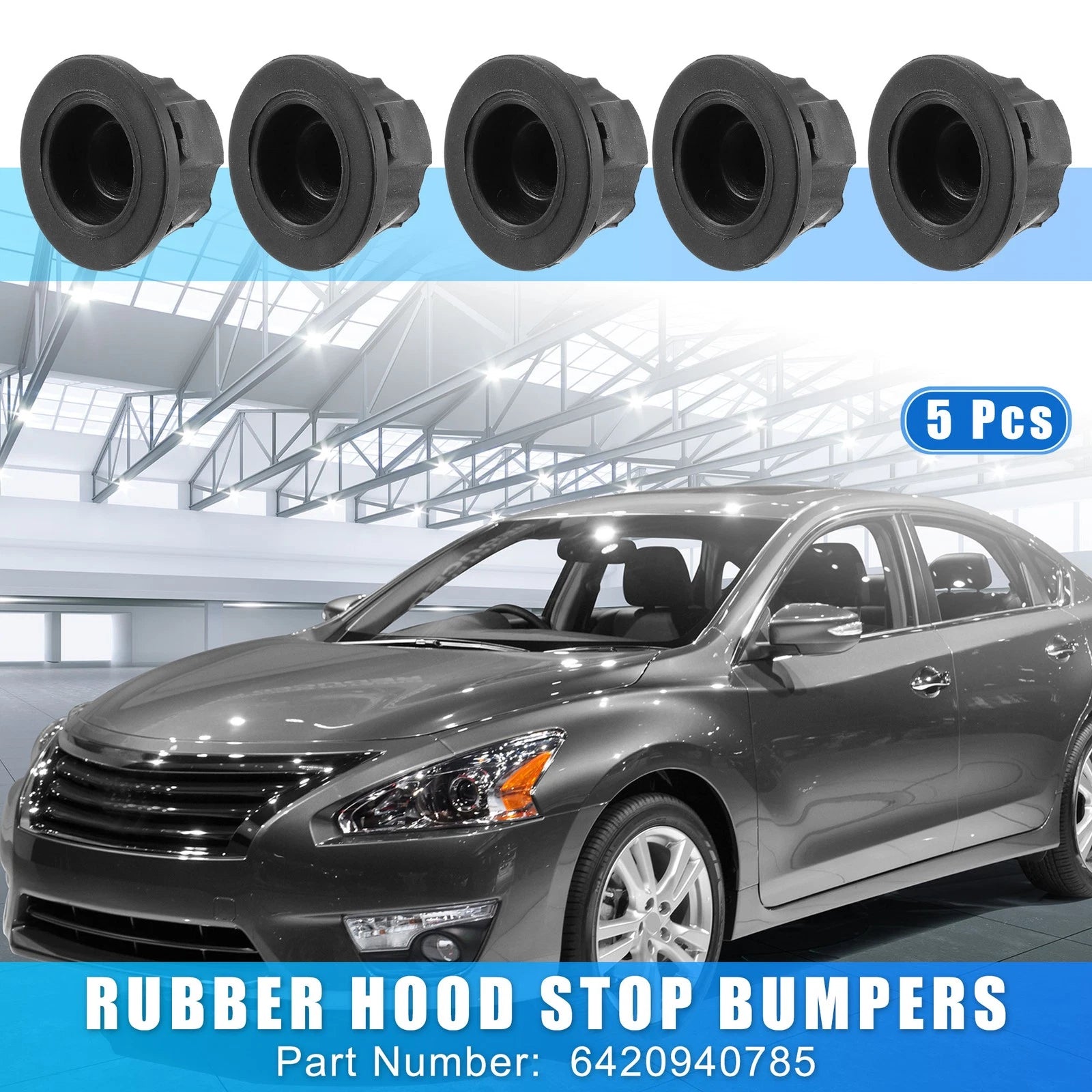 5 Pcs Hood Cushion Bumper Rubber for Mercedes-Benz (6420940785)