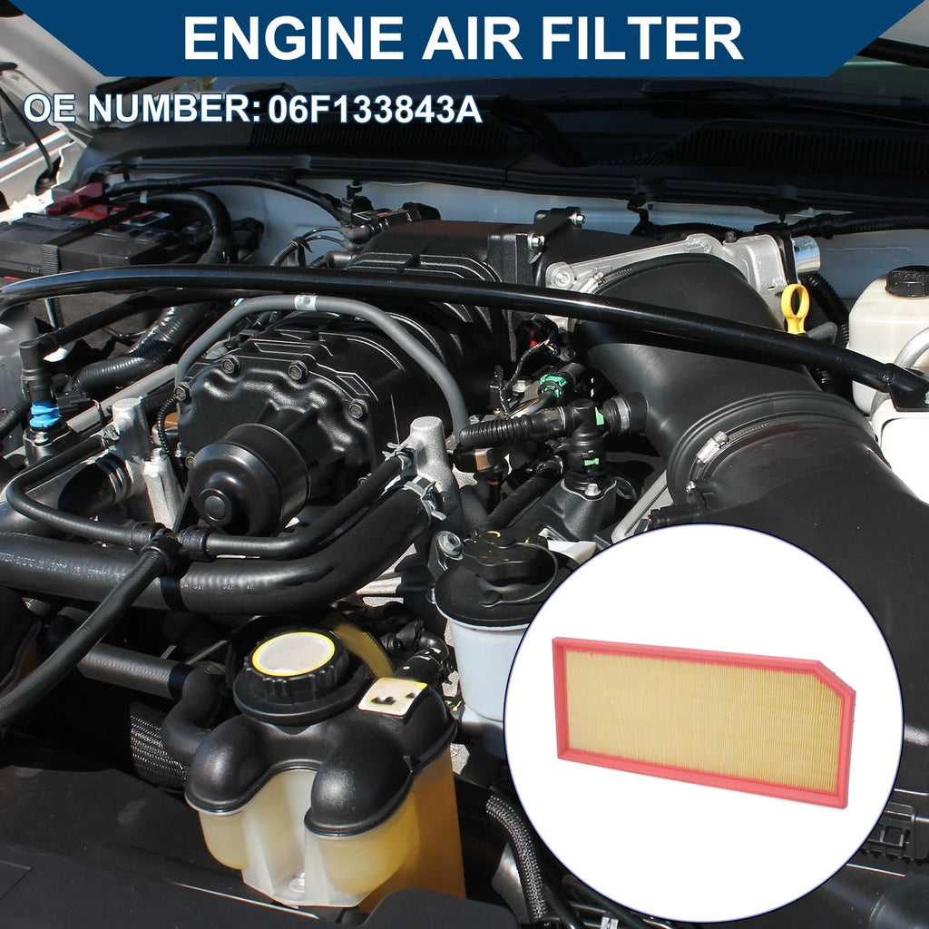 Engine Air Filter No. 06F133843A for Audi A3 2.0L L4 (2006–2008)