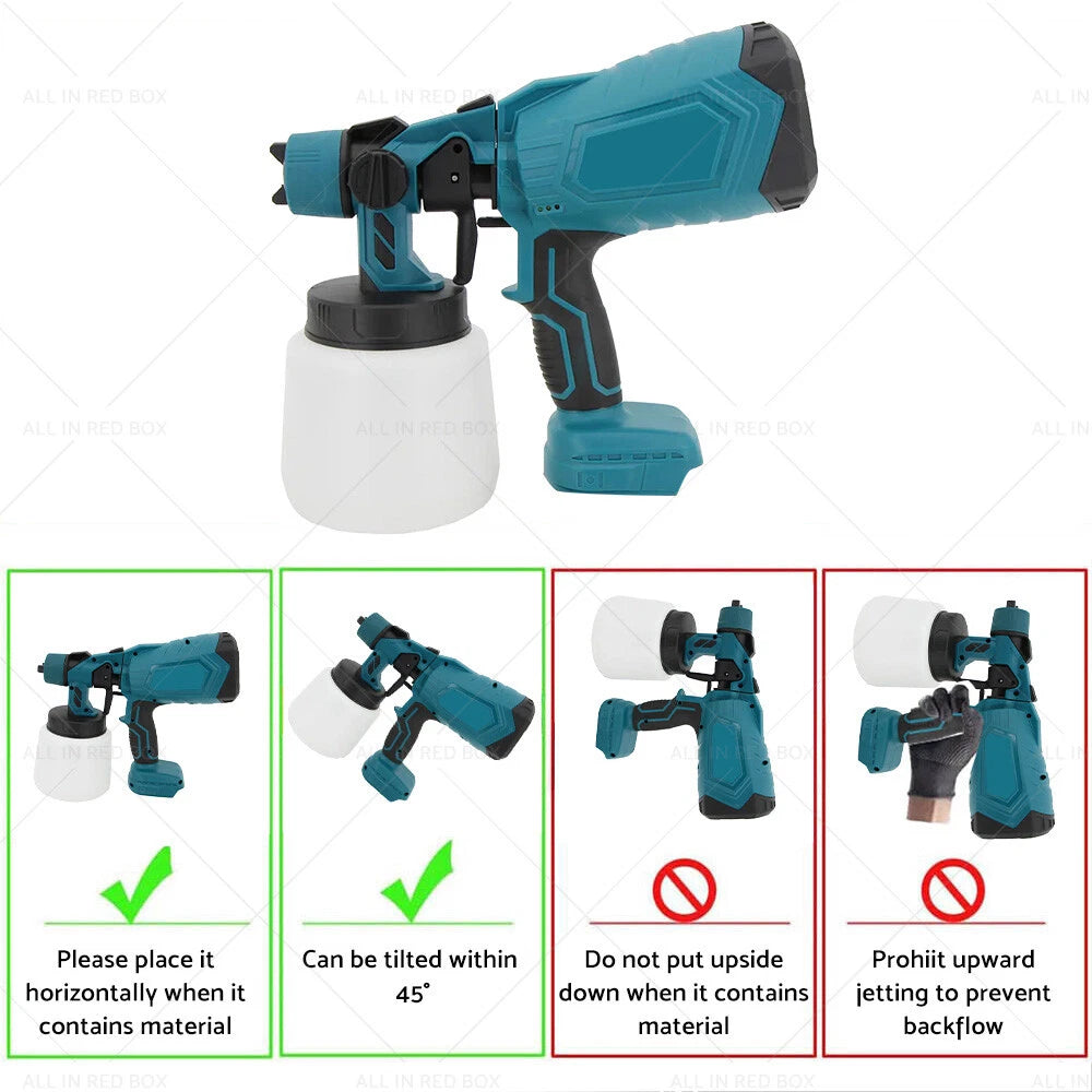 Cordless Electric Spray Gun for Makita Battery (Compatible Model)