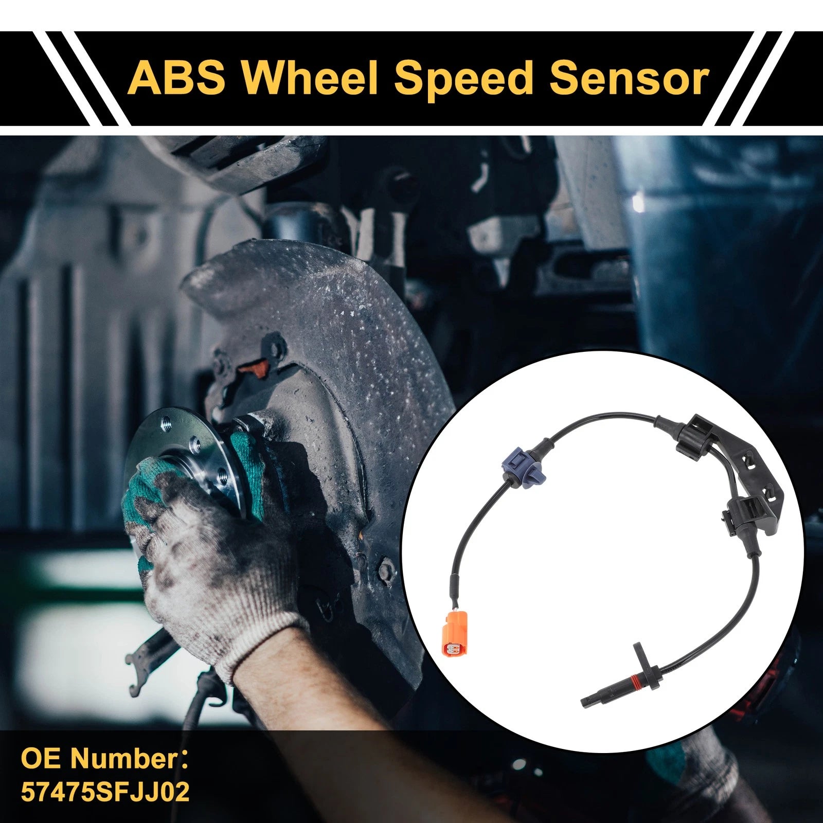 ABS Wheel Speed Sensor No. 57475SFJJ02 for Honda Civic (2016–2021) Rear Left