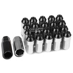 20x M12x1.25 53mm Tall Silver Aluminum Lug Nuts for JDM Vehicles