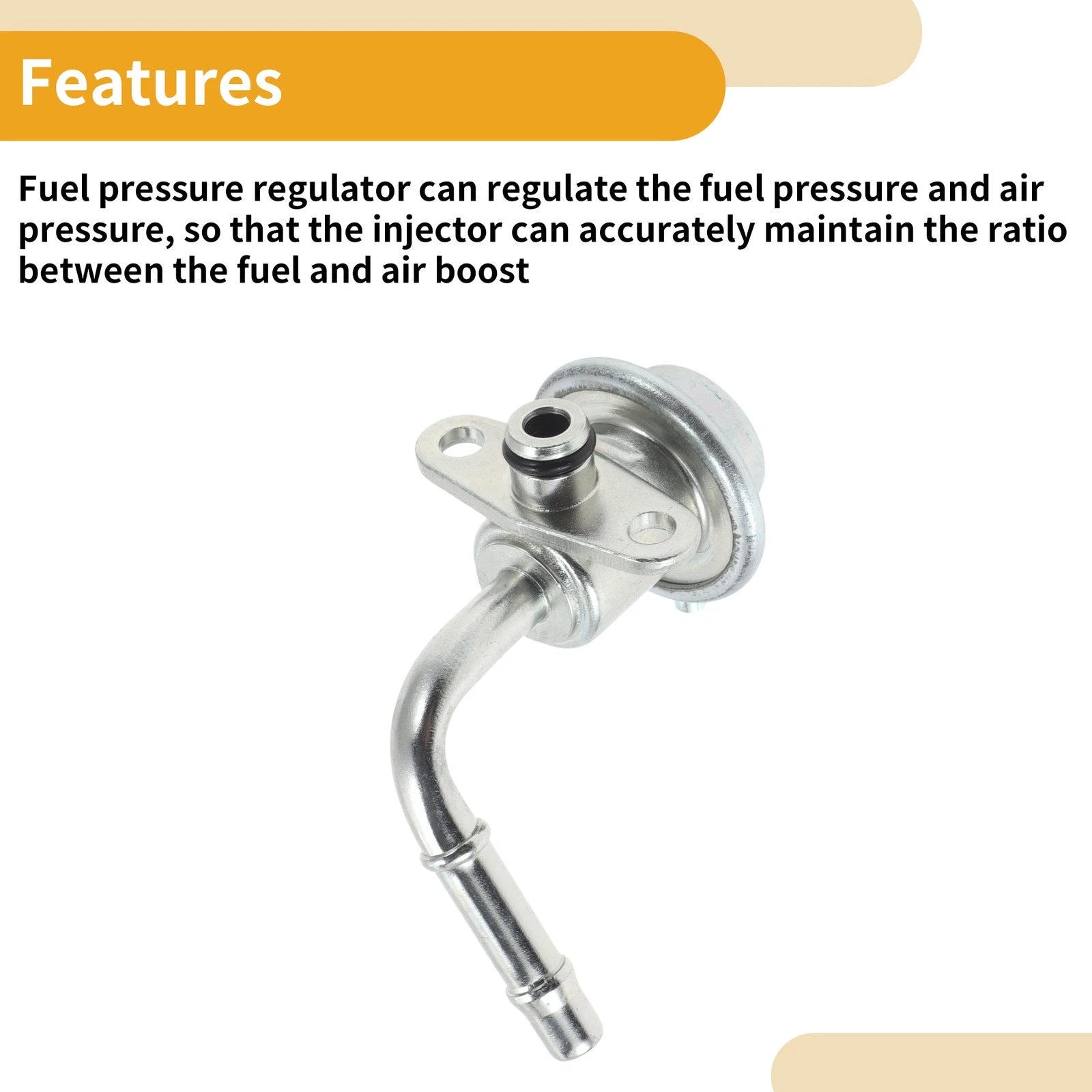 Fuel Pressure Regulator for Nissan Maxima (1999) No. 22670-2Y90A, Metal 20-70 Psi