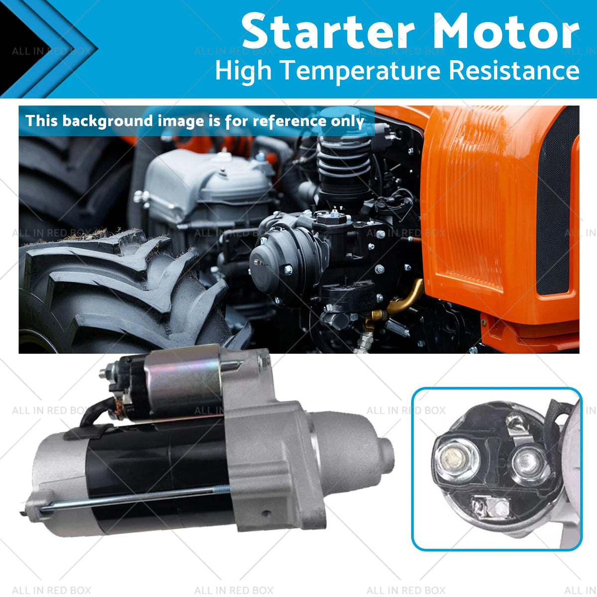 Starter Motor for Kubota Tractor A49G2 B1400DT B1500 (0.9L) GPJ080343RHB
