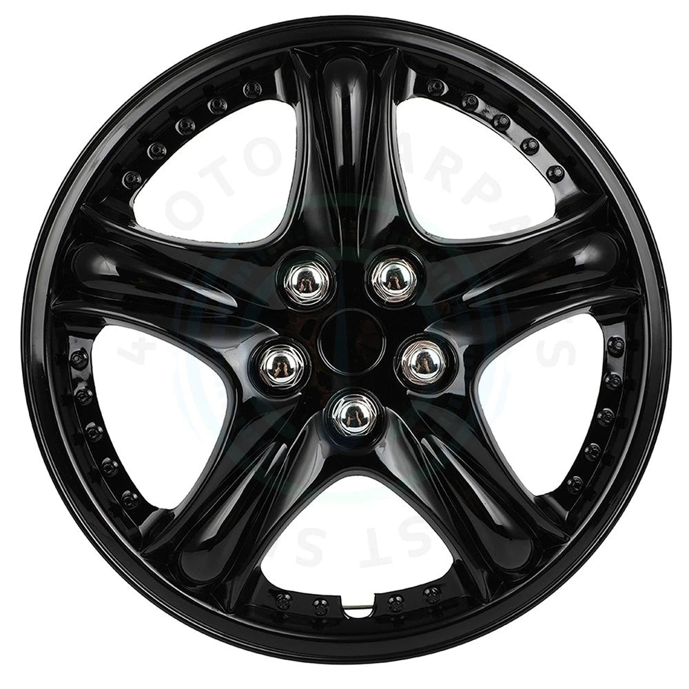 Set of 4 Black 13 Inch Wheel Hub Caps for R13 Tires